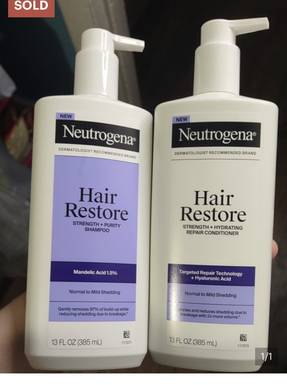 Neutrogena Hair Restore Shampoo & Conditioner Duo - White with Lavender Accents